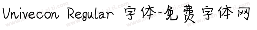 Univecon Regular 字体字体转换
